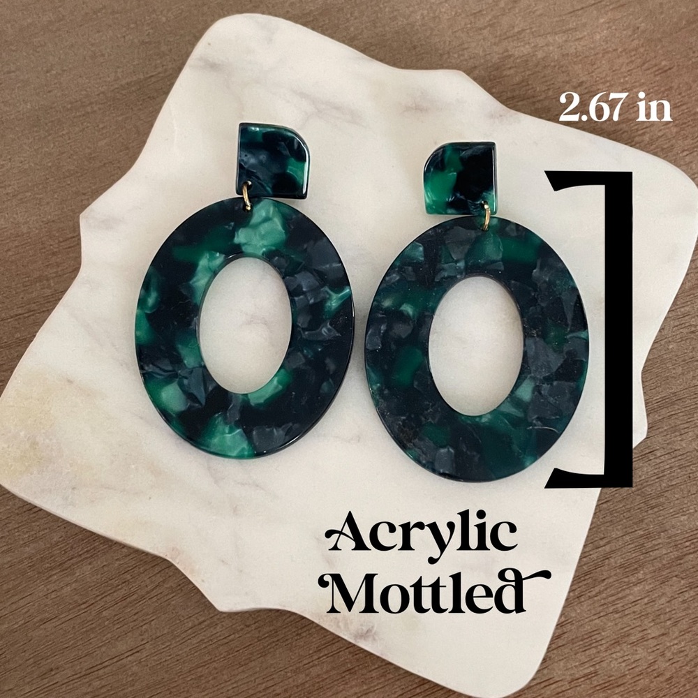 Acrylic Mottled Earring